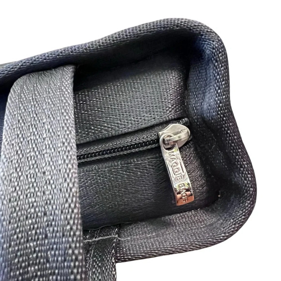Maggie Bags Black Grey Seatbelt Shoulder Bag - Picture 5 of 7